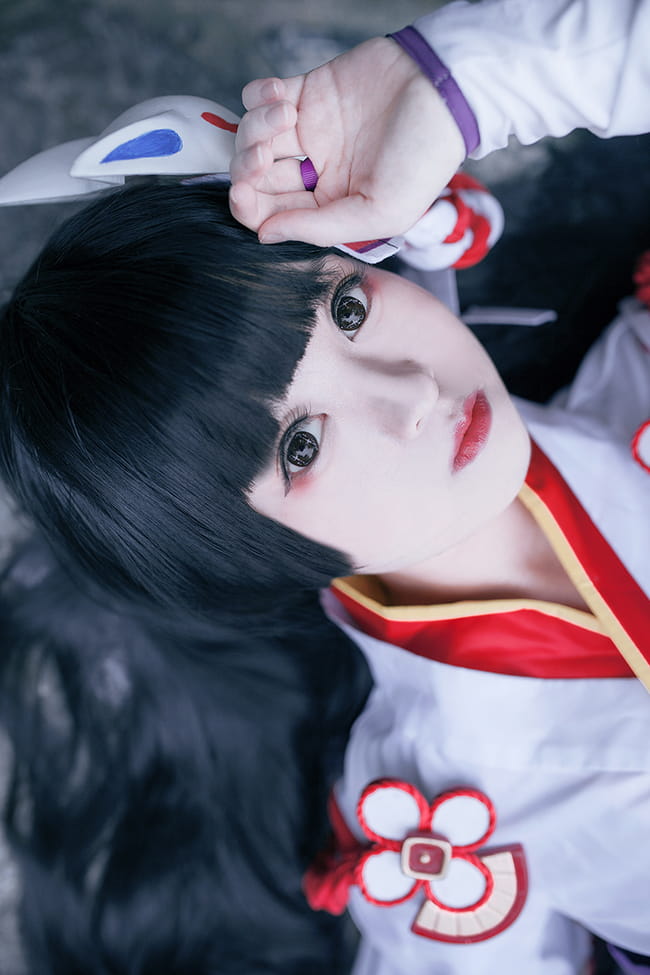 看一眼就被冻住 阴阳师手游式神雪女cos(1)