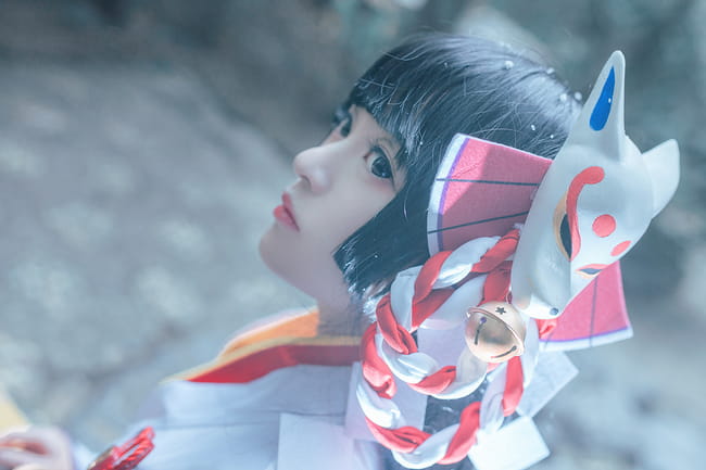 看一眼就被冻住 阴阳师手游式神雪女cos(1)