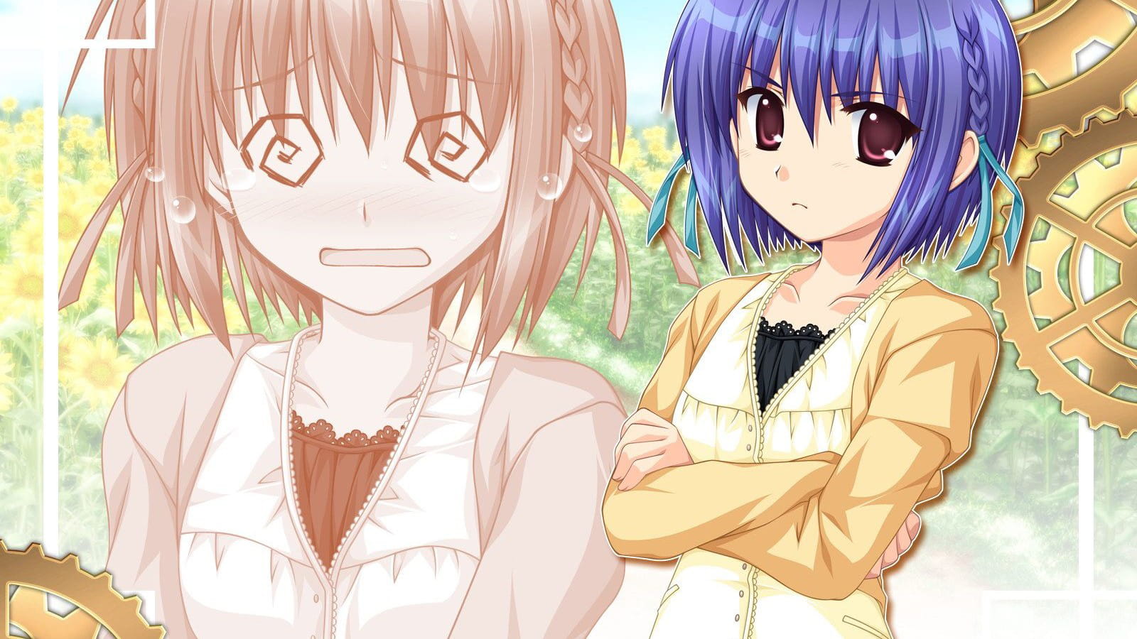 车轮之国 向日葵花田的女孩子动漫电脑壁纸下载