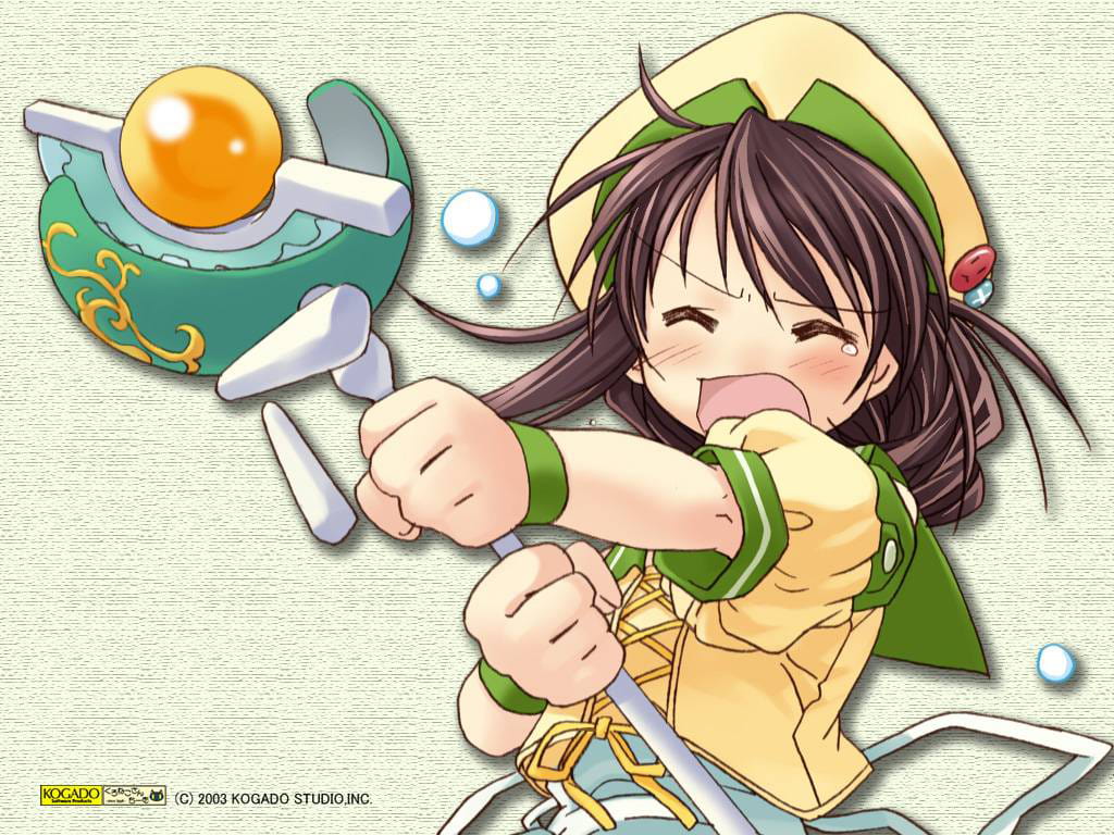 车轮之国 向日葵花田的女孩子动漫电脑壁纸下载