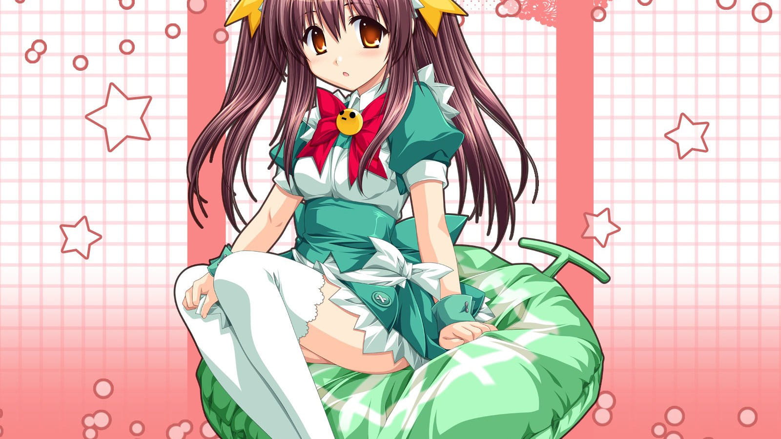 车轮之国 向日葵花田的女孩子动漫电脑壁纸下载