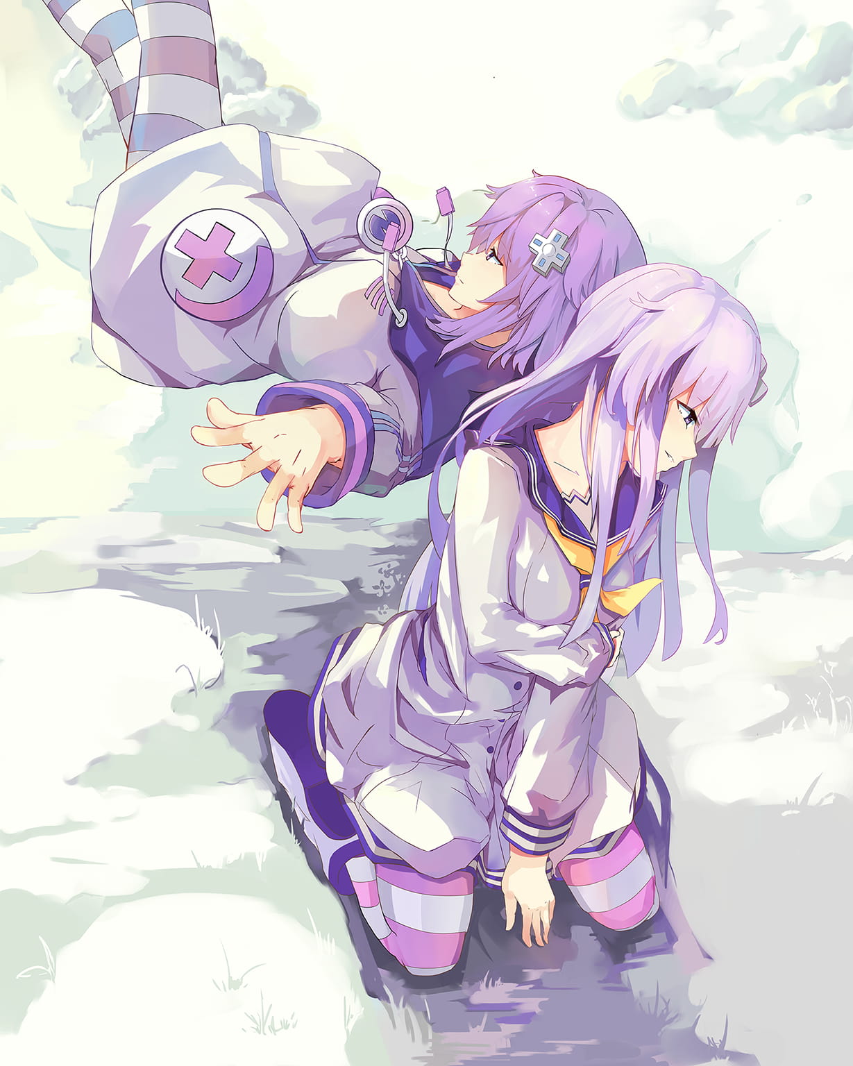 可爱认真的尼普基雅 超次元游戏海王星 win7主题