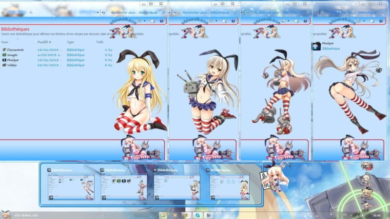 你们追不上我哦！舰娘岛风 win7主题