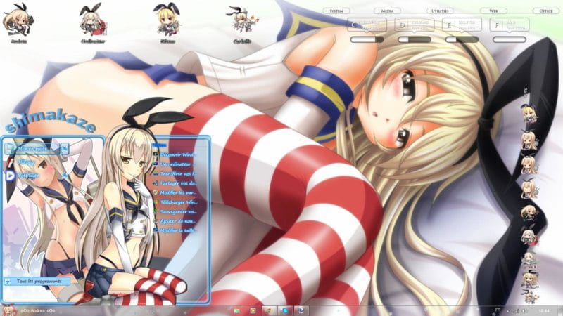 你们追不上我哦！舰娘岛风 win7主题