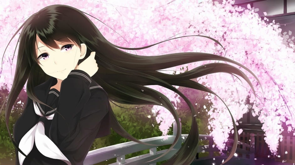 这样的女生才有爱 二次元长发少女壁纸(1)