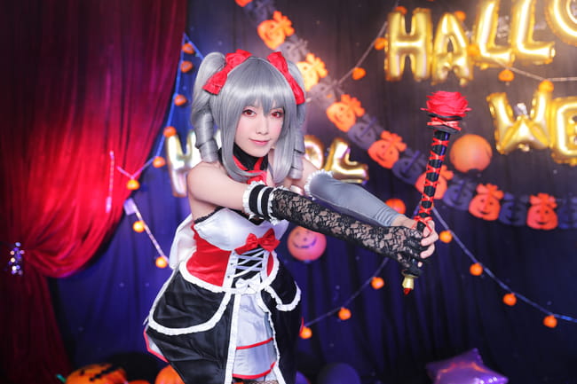 偶像大师灰姑娘女孩 神崎兰子万圣节COS 万圣节快乐