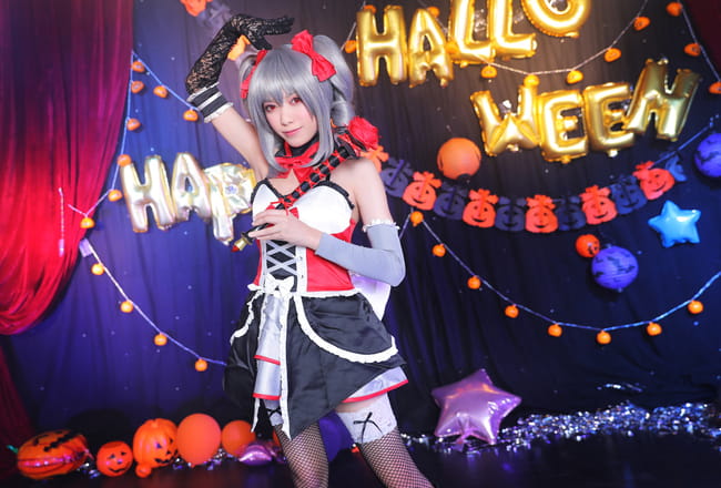 偶像大师灰姑娘女孩 神崎兰子万圣节COS 万圣节快乐