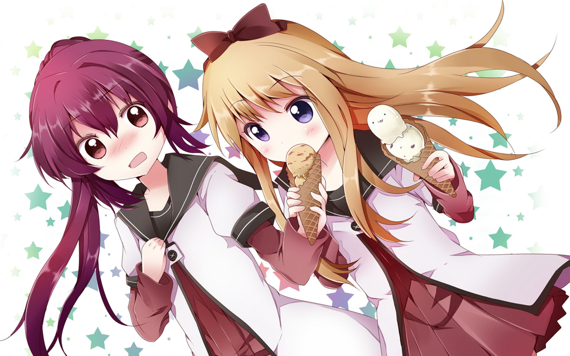 萝莉万岁！摇曳百合 动漫电脑壁纸下载