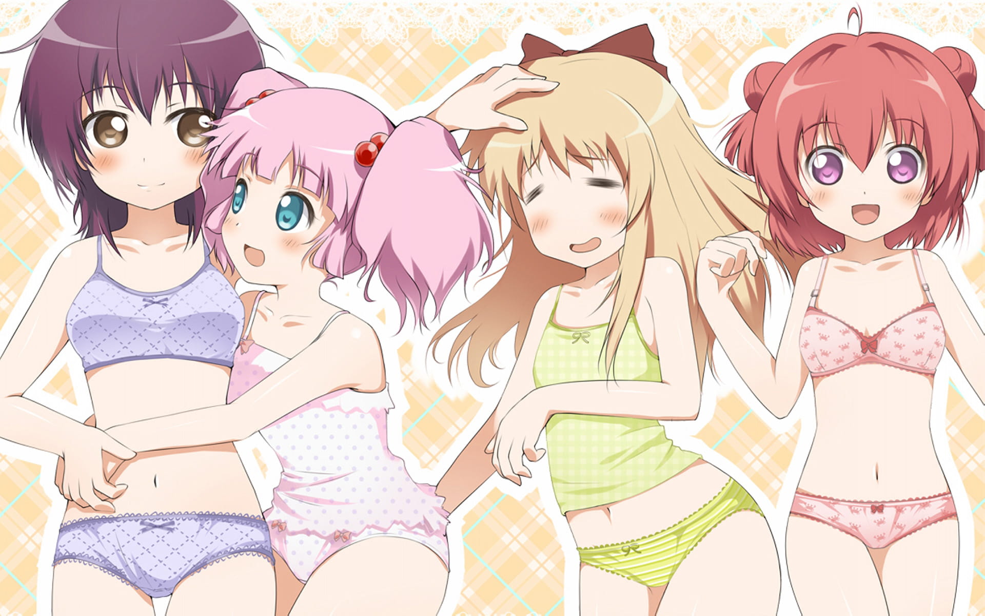 萝莉万岁！摇曳百合 动漫电脑壁纸下载