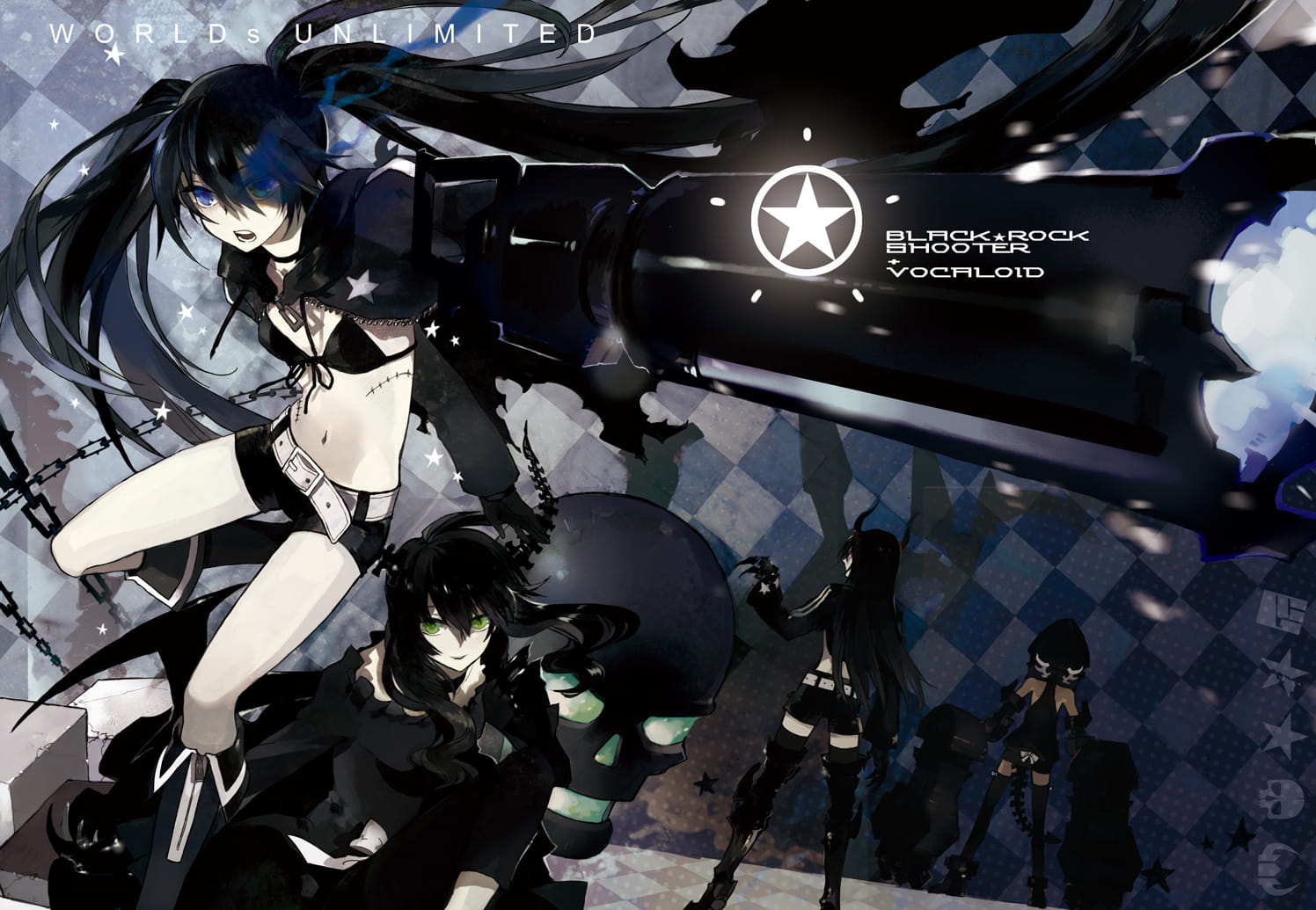 酷炫黑岩射手 BLACK★ROCK SHOOTER Win10主题