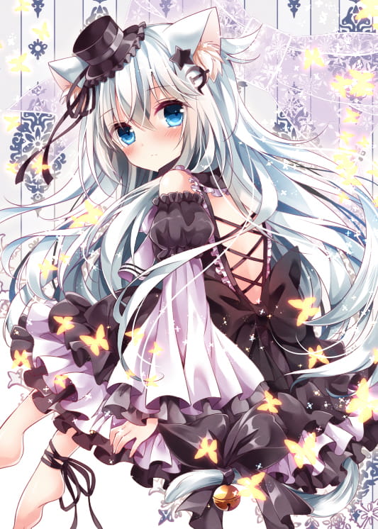 臣服在黑色裙摆下 哥特萝莉 动漫手机壁纸下载(1)