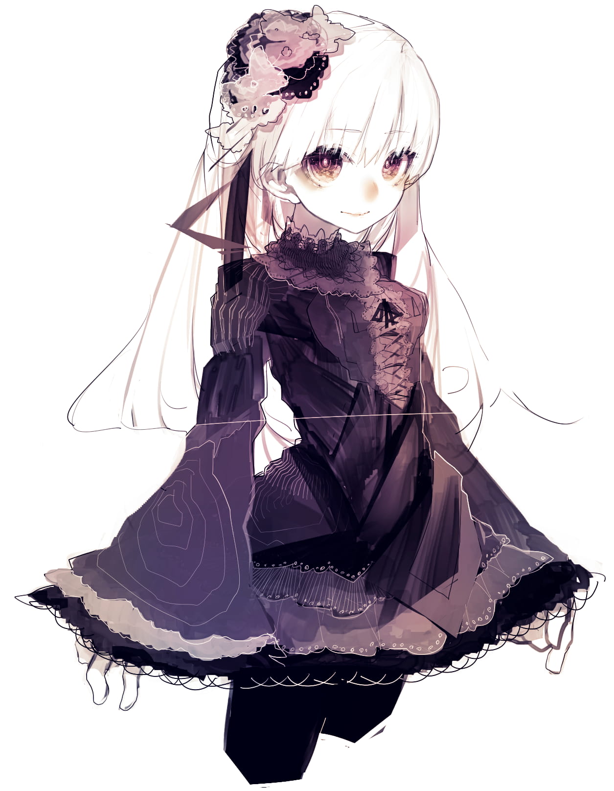 臣服在黑色裙摆下 哥特萝莉 动漫手机壁纸下载(1)