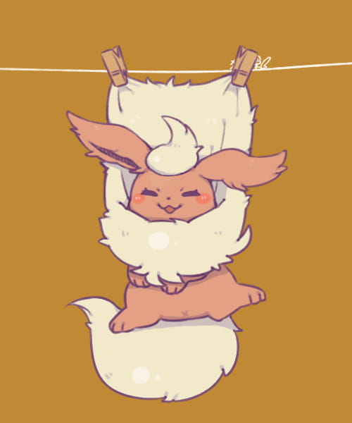 除了晒被子还能晒萌宠 伊布手机壁纸下载