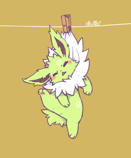 除了晒被子还能晒萌宠 伊布手机壁纸下载