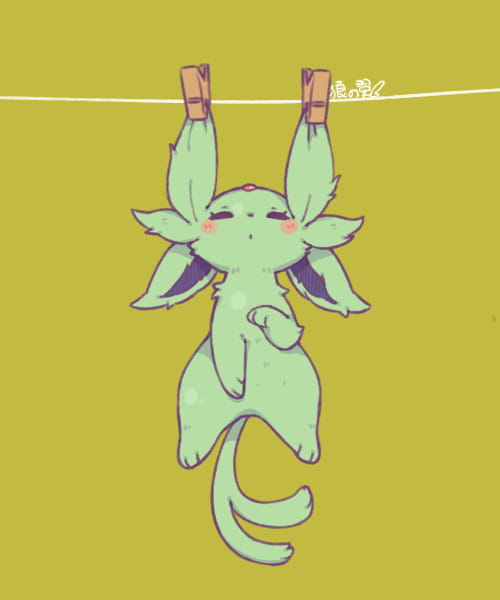 除了晒被子还能晒萌宠 伊布手机壁纸下载