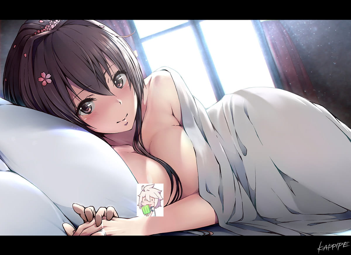 舰队collection 撑伞的小姐姐 大和 舰娘手机壁纸下载