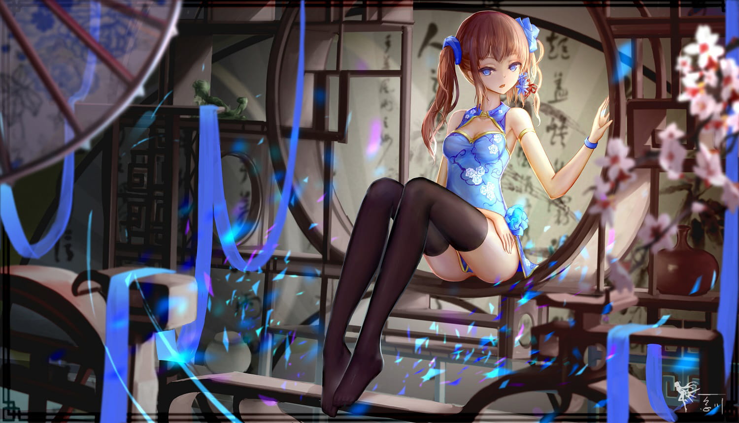 二次元旗袍少女电脑壁纸下载(1)