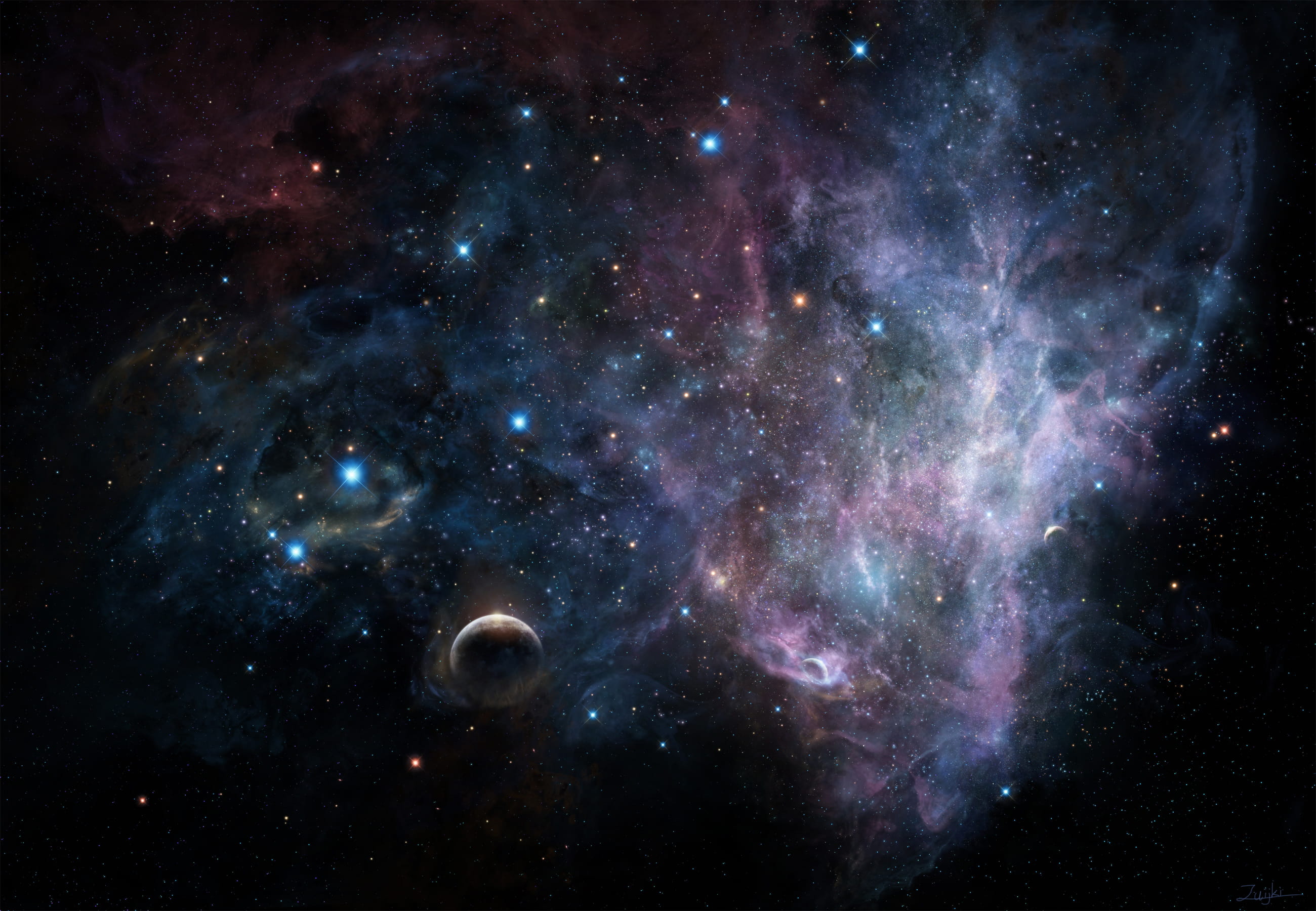 亦真亦假 原宿风动漫星空高清电脑壁纸下载