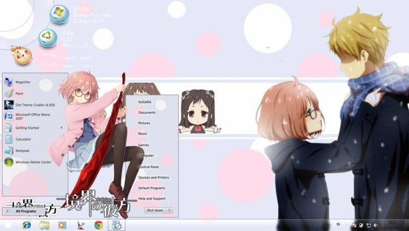 另一头世界 境界的彼方 win7主题