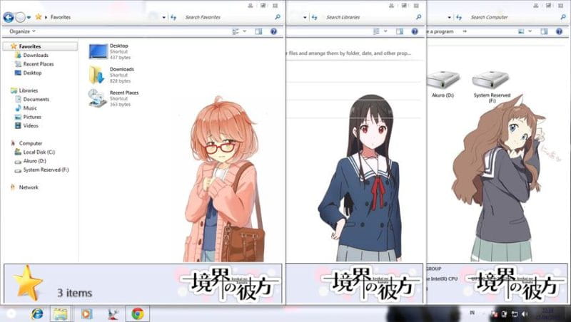 另一头世界 境界的彼方 win7主题