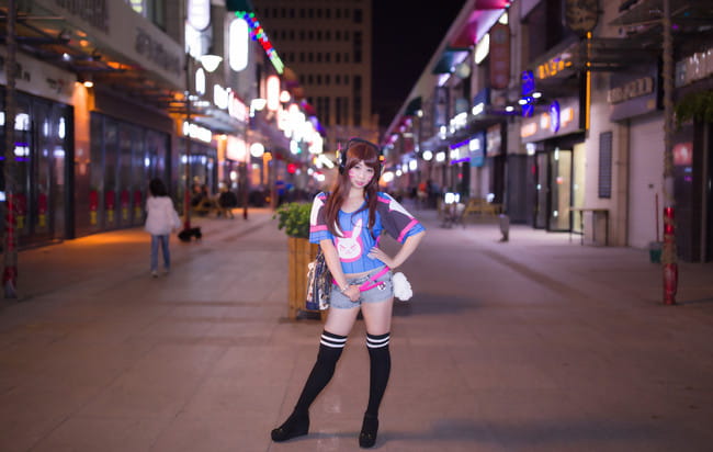 【授权】守望先锋 D.Va兔女郎&日常街拍COS