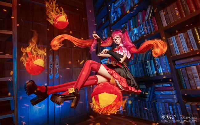 【授权】王者荣耀双马尾萝莉 暗夜萝莉安琪拉COS