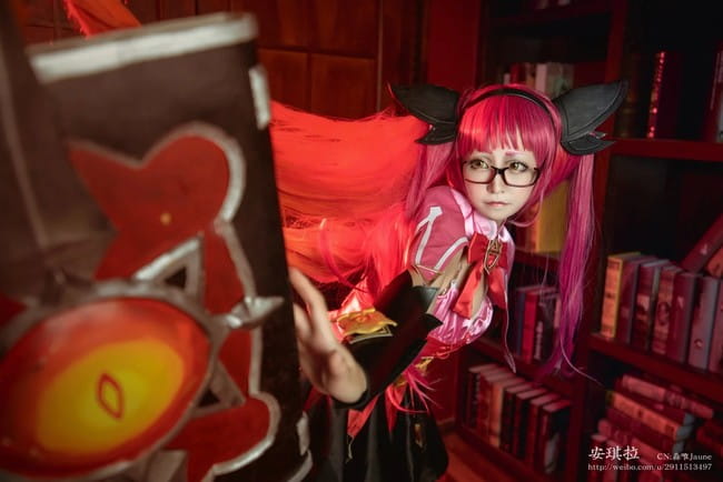 【授权】王者荣耀双马尾萝莉 暗夜萝莉安琪拉COS