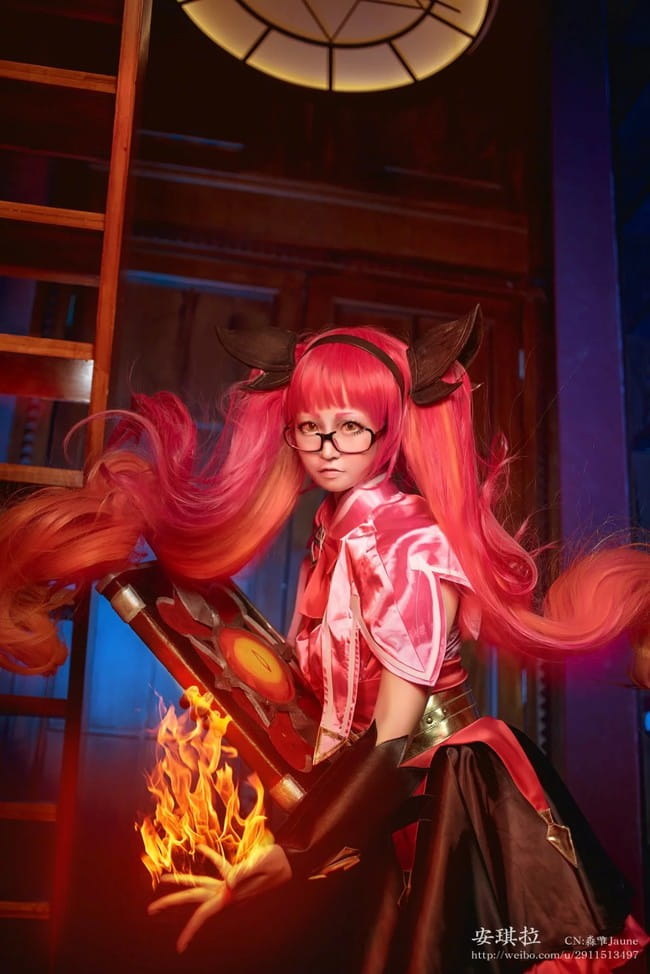 【授权】王者荣耀双马尾萝莉 暗夜萝莉安琪拉COS