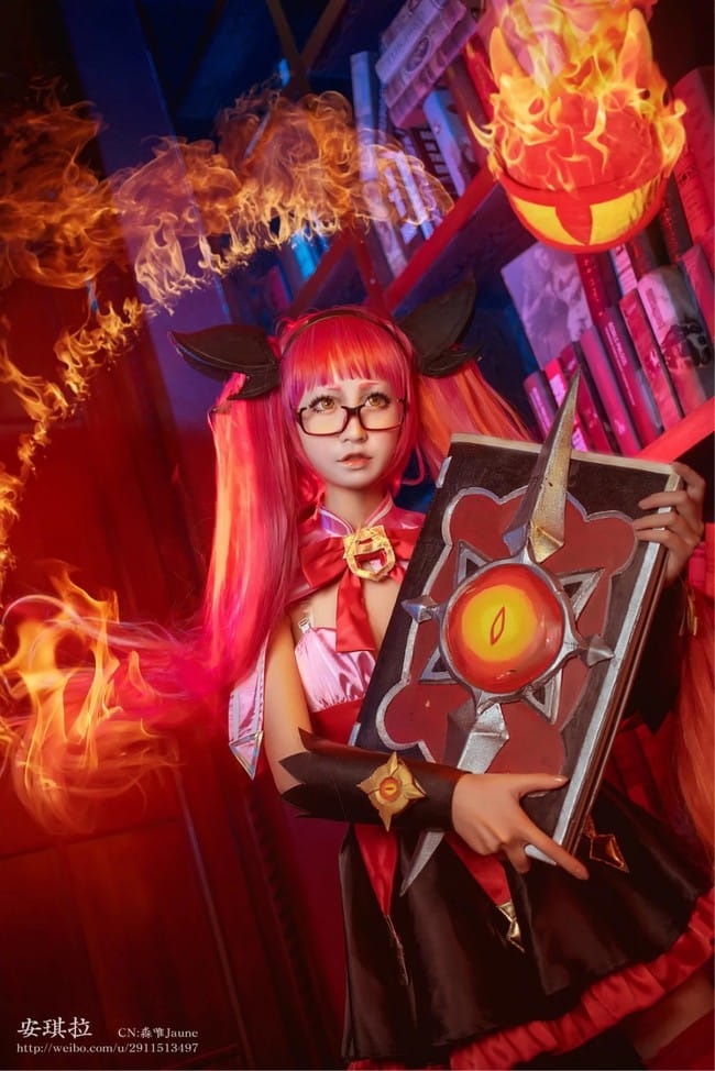 【授权】王者荣耀双马尾萝莉 暗夜萝莉安琪拉COS