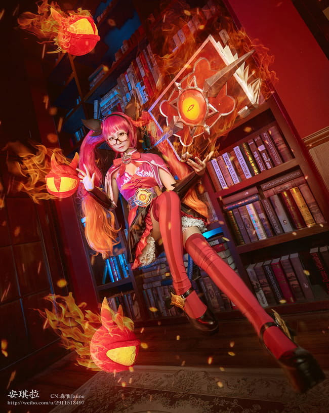 【授权】王者荣耀双马尾萝莉 暗夜萝莉安琪拉COS