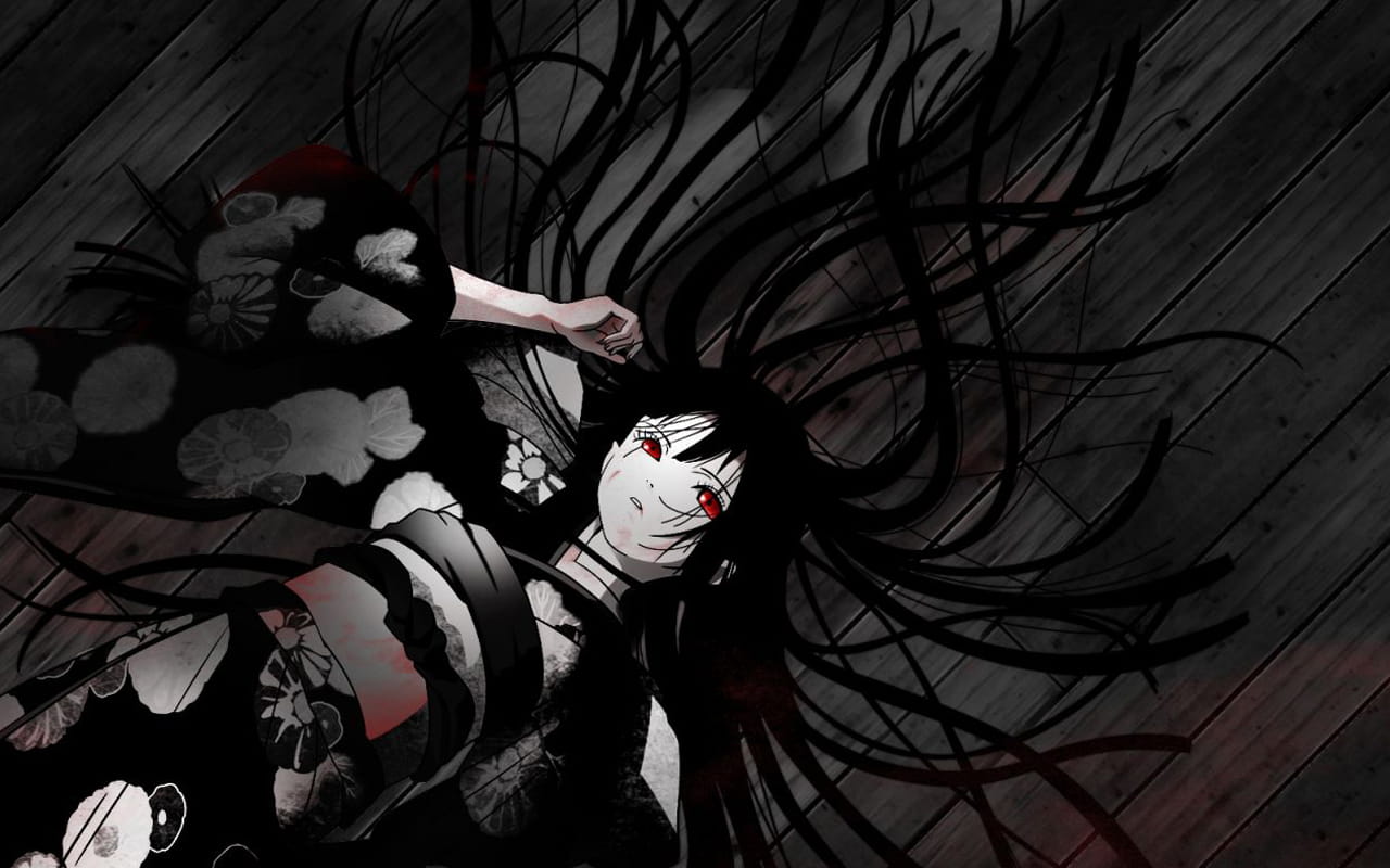 地狱少女阎魔爱 动漫少女电脑壁纸下载