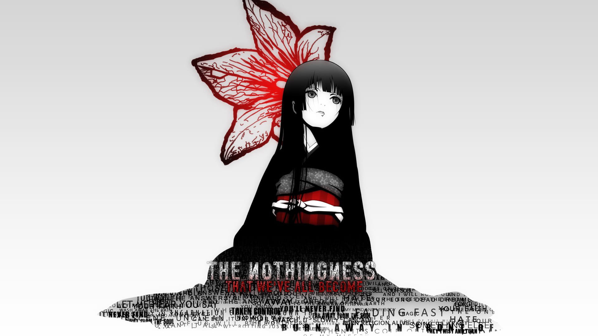 地狱少女阎魔爱 动漫少女电脑壁纸下载