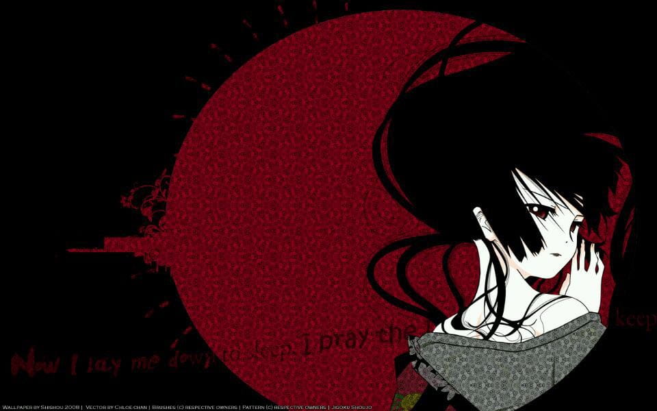 地狱少女阎魔爱 动漫少女电脑壁纸下载