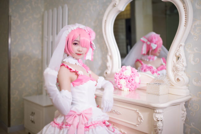 【授权】拉姆蕾姆花嫁COS 这一抹微笑由我来守护