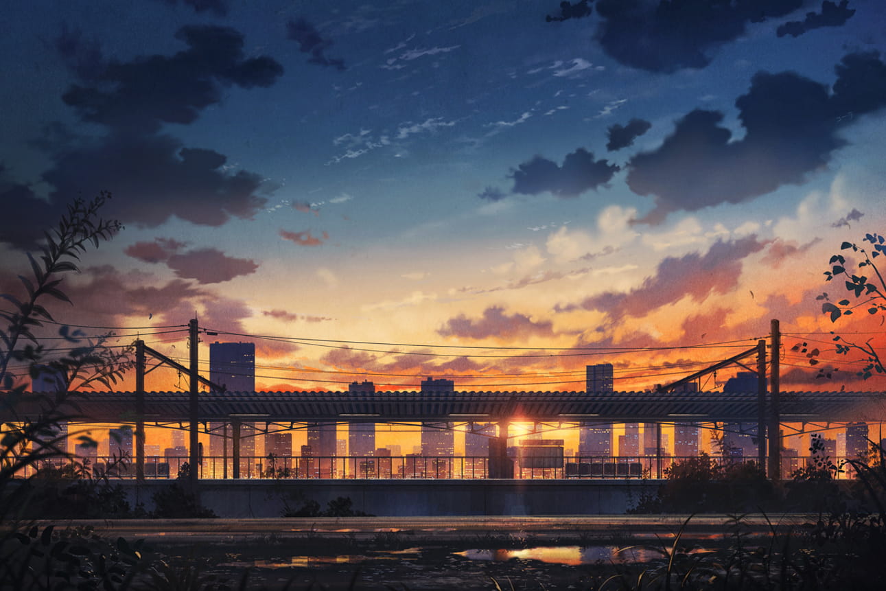 黄昏将至夜幕降临 唯美夜色电脑桌面壁纸