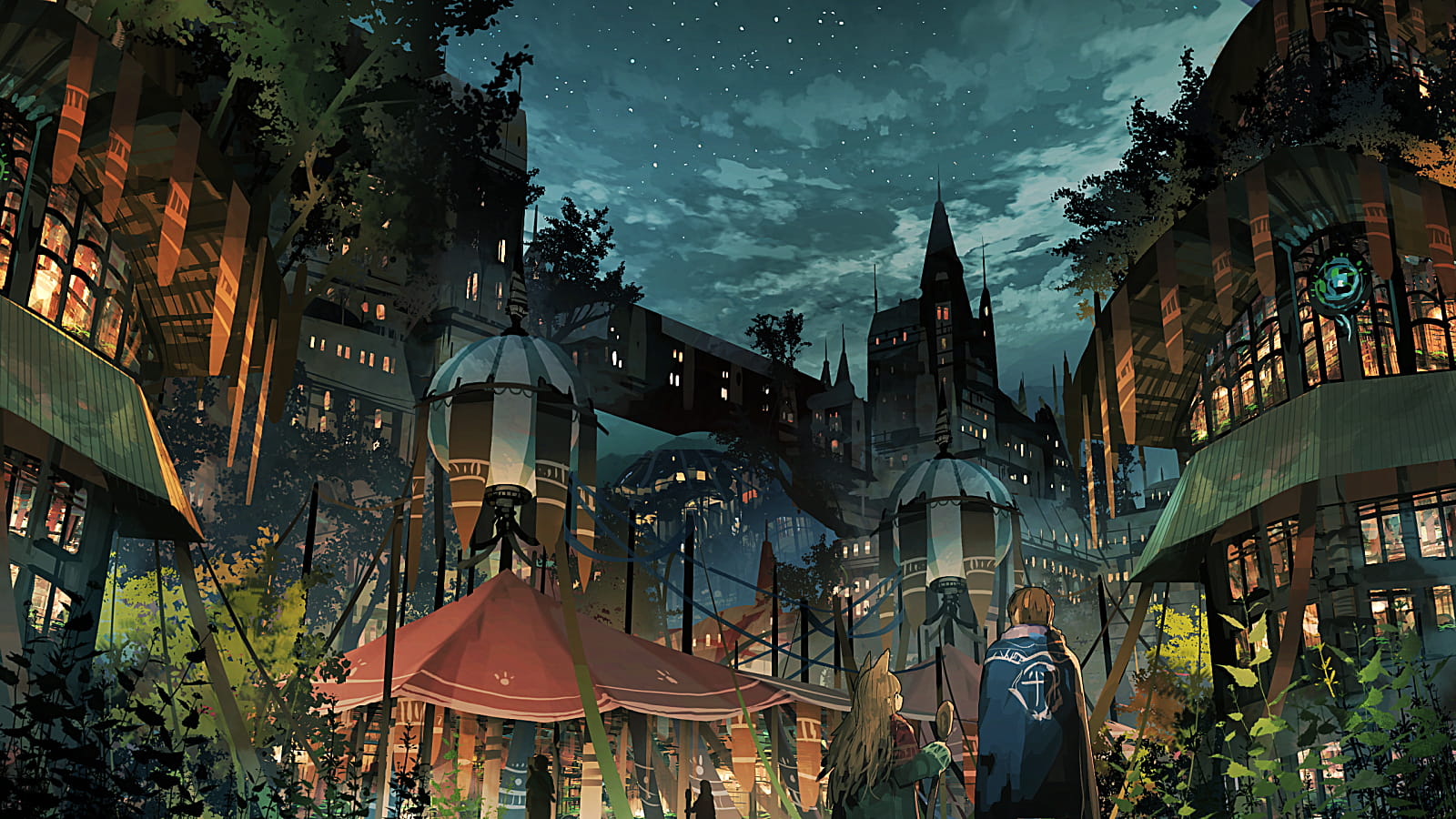 黄昏将至夜幕降临 唯美夜色电脑桌面壁纸