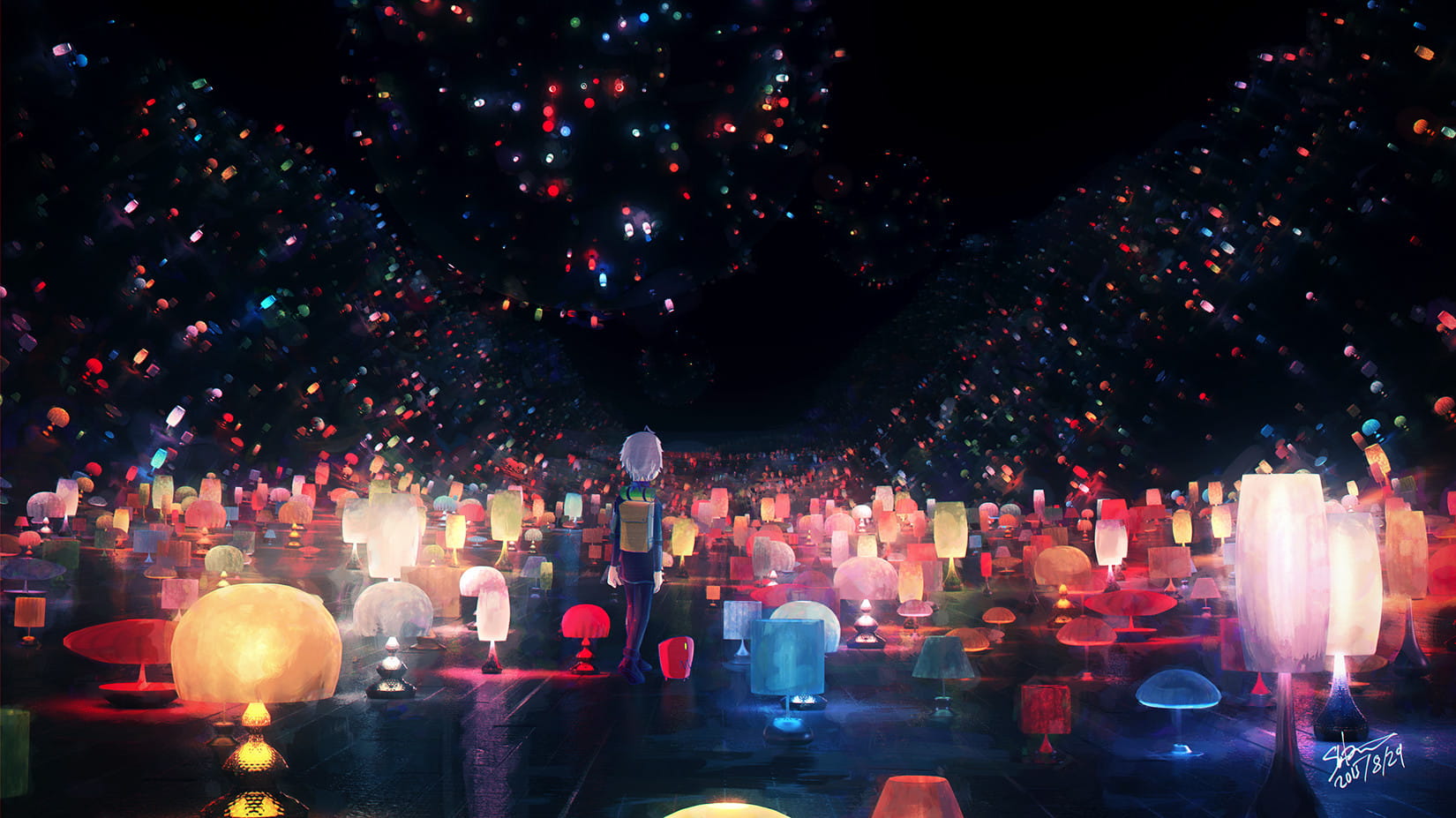 黄昏将至夜幕降临 唯美夜色电脑桌面壁纸