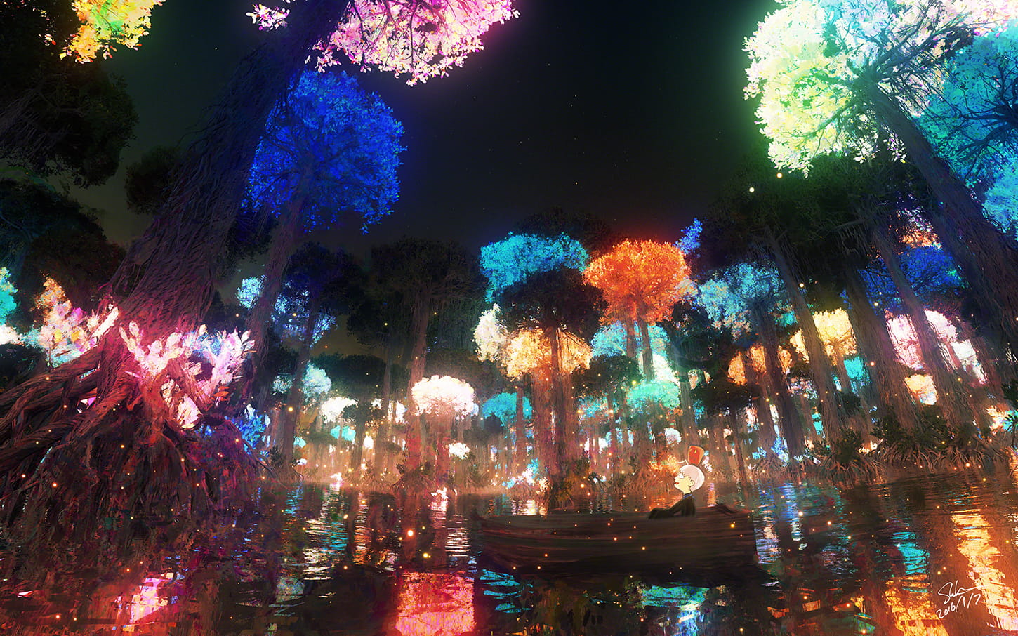 黄昏将至夜幕降临 唯美夜色电脑桌面壁纸