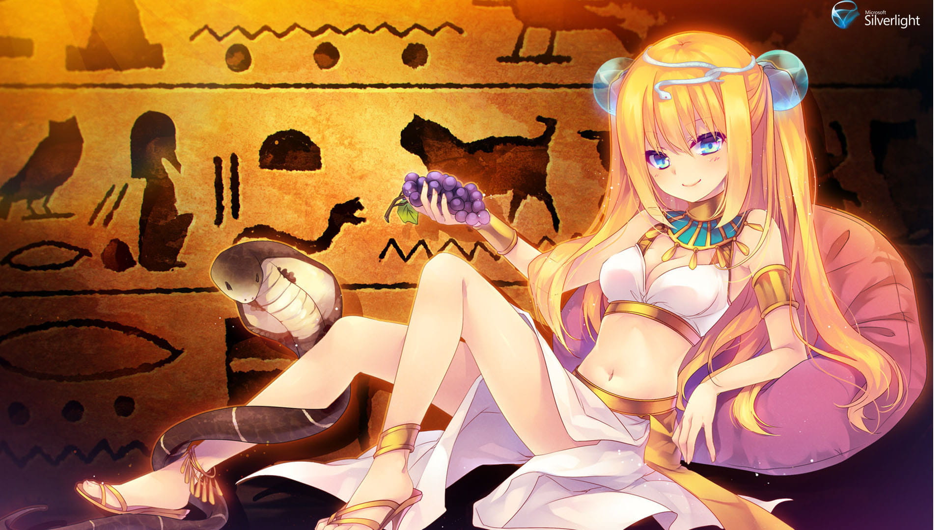 微软娘 Silverlight 蓝泽光  动漫高清电脑壁纸下载
