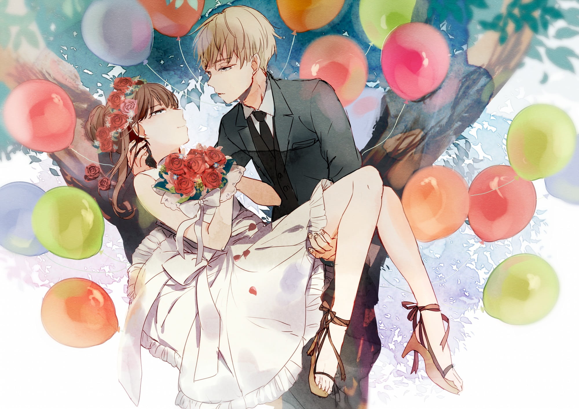 两个女孩子也是可以结婚 百合电脑壁纸下载(1)