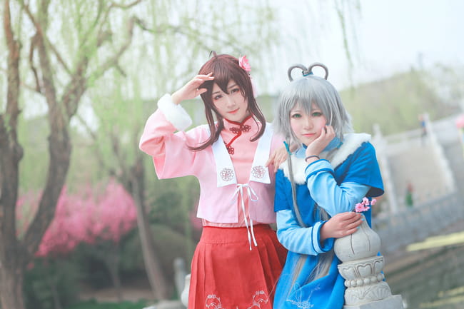 【授权】VOCALOID南北组 乐正绫&洛天依COS