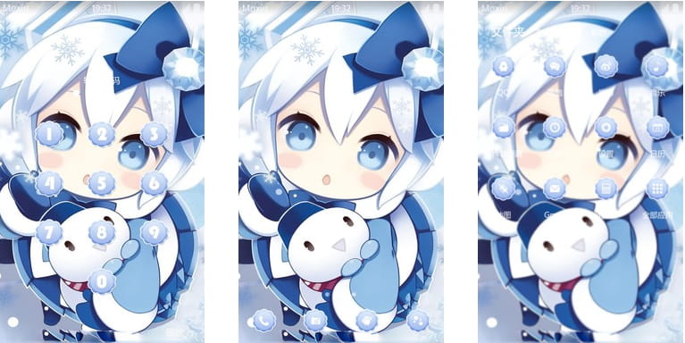 冰雪小萝莉初音未来 安卓手机主题下载