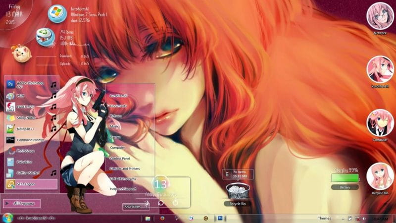 巡音ルカwin7电脑主题下载