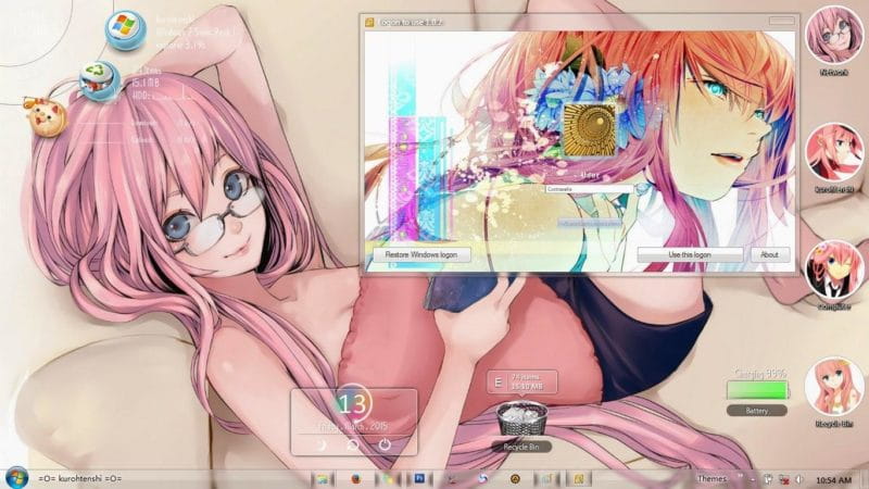 巡音ルカwin7电脑主题下载