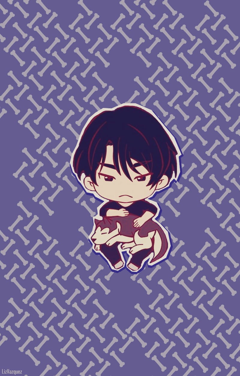 冰上的尤里 Q版手机壁纸