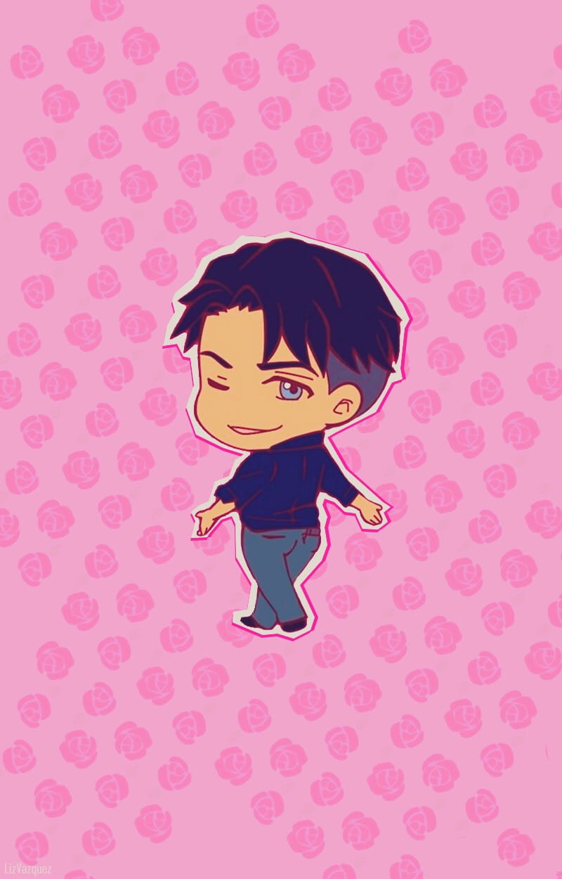 冰上的尤里 Q版手机壁纸