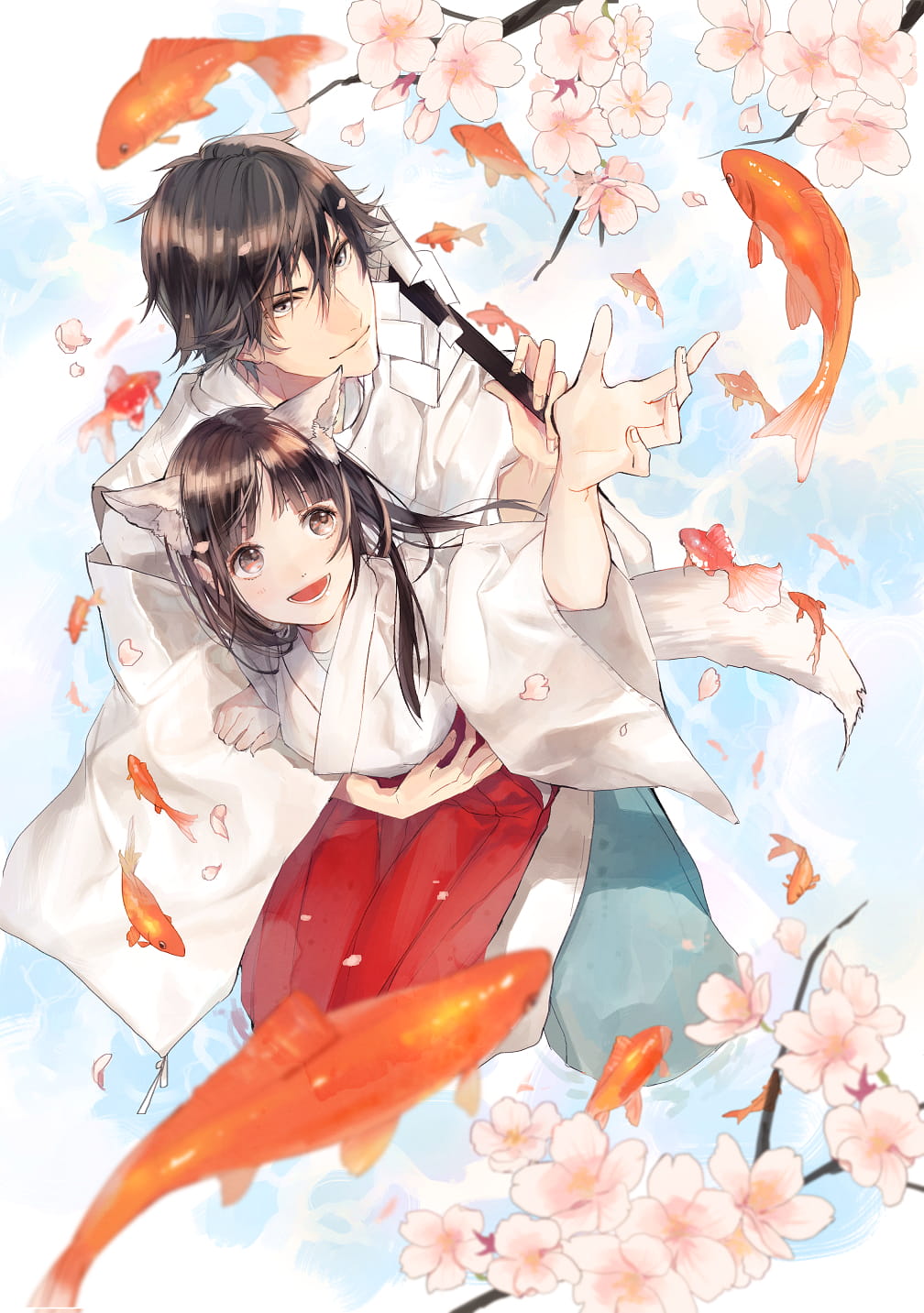 转发有好运哟~锦鲤动漫手机壁纸下载(1)