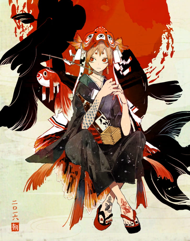 转发有好运哟~锦鲤动漫手机壁纸下载(1)