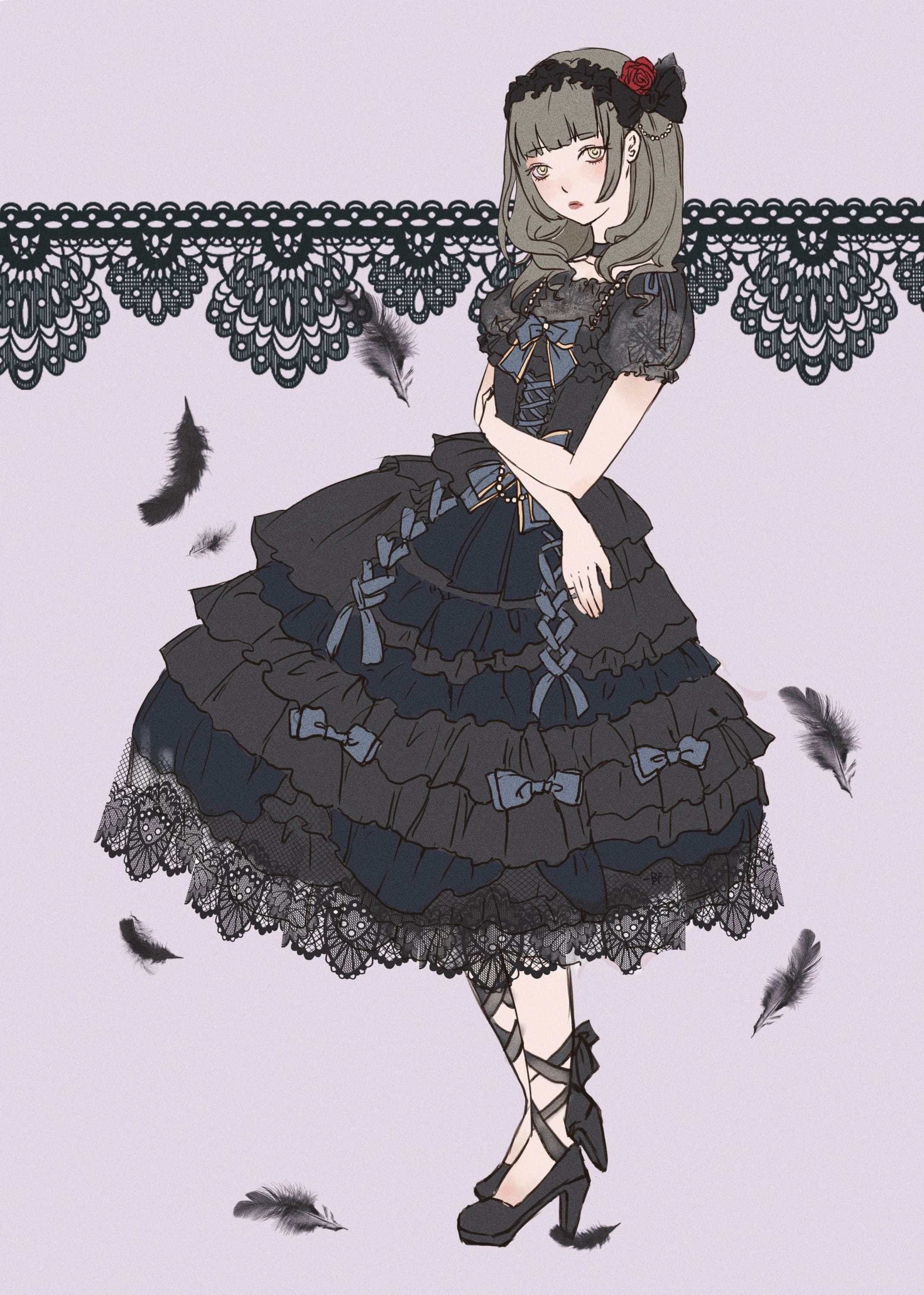 Lolita少女手机壁纸 P站lo娘美图(1)