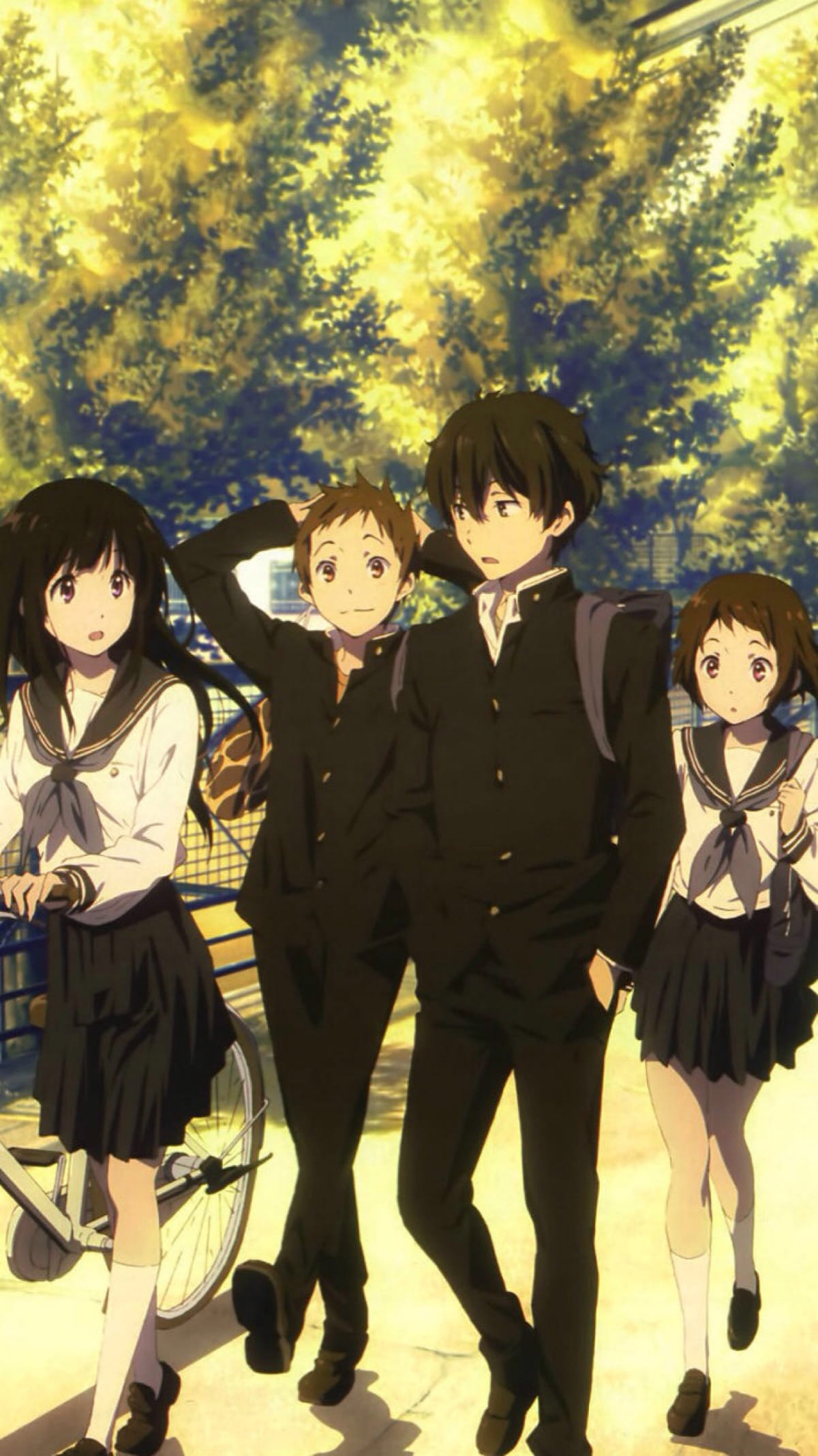 冰菓 折木奉太郎&千反田爱瑠 玫瑰色的动漫手机壁纸(1)